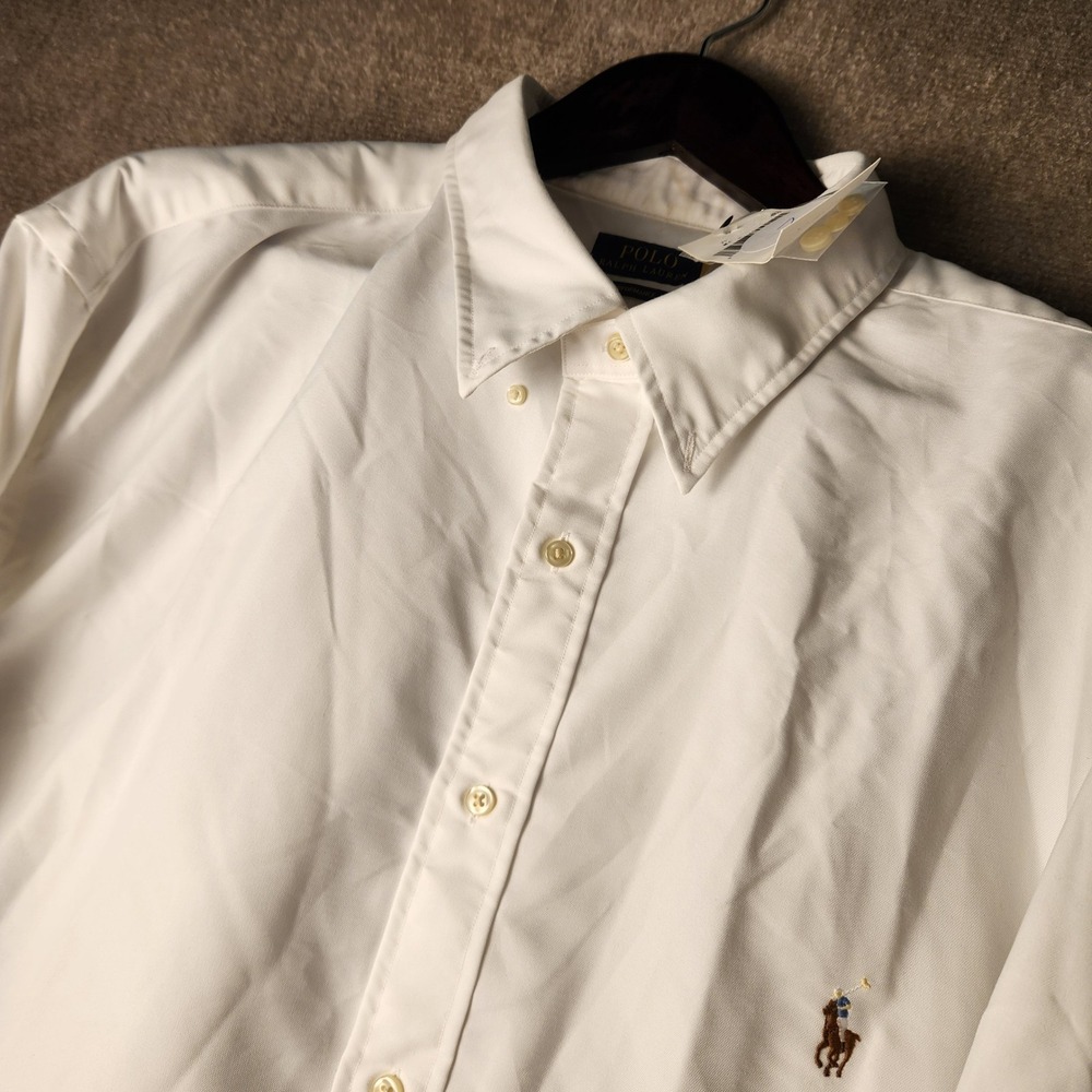 Polo Ralph Lauren Performance Shirt Mens 3XLT White NWT Stretch Button Down